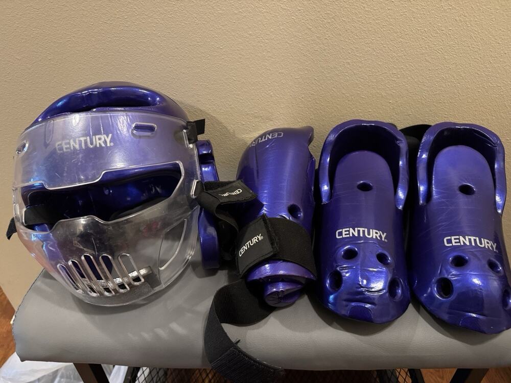Century Martial Arts Protective Sparring Gear Set Purple With Shin Guards